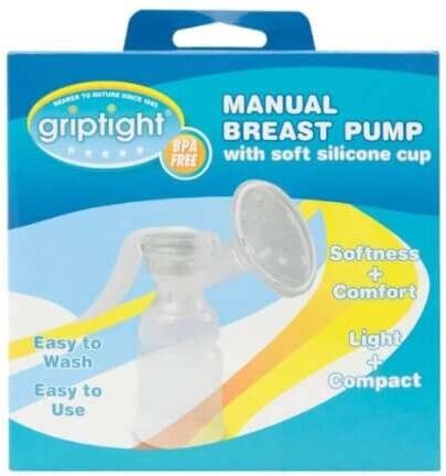 Griptight Manual Breast Pump With Soft Silicone Cup