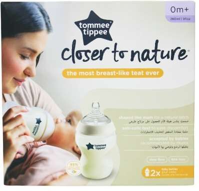 Tommee Tippee Closer To Nature Feeding Bottles x2 260ml 0m+