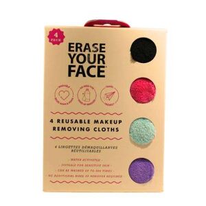 Danielle creations Erase Your Face Reusable Makeup Removing Cloth 4 Set Bright