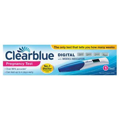 Clearblue Digital Pregnancy Test - Weeks Indicator - 1 Digital Test Clearblue Digital Pregnancy Test - Weeks Indicator - 1 Digital Test