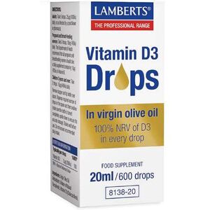 Lamberts Vitamin D3 Drops 20ml/600 drops Lamberts Vitamin D3 Drops 20ml/600 drops