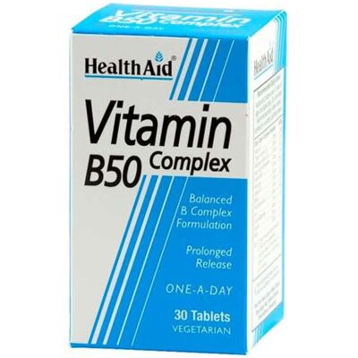 HealthAid Vit B50 Complex - Prolonged Release Tablets - 30's HealthAid Vit B50 Complex - Prolonged Release Tablets - 30's