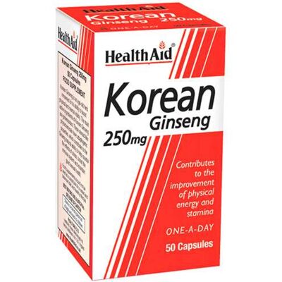 Healthaid Korean Ginseng 250mg (50 pcs) Healthaid Korean Ginseng 250mg (50 pcs)