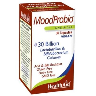 Health Aid MoodProbio 30 Billion Probiotic Capsules - Probiotic Capsules for Mood and Gut Health Health Aid MoodProbio 30 Billion Probiotic Capsules - Probiotic Capsules for Mood and Gut Health