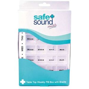 Safe and Sound Table Top Weekly Pill Box with Braille