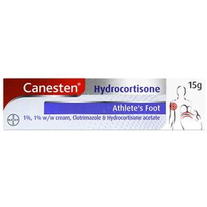 Canesten Hydrocortisone Athletes Foot 1 percent Cream 15g Canesten Hydrocortisone Athletes Foot 1 percent Cream 15g