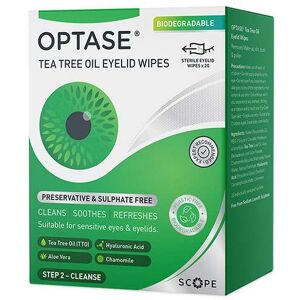 Optase Tea Tree Oil Eyelid Wipes - 20 Wipes - Eyelid Hygiene Optase Tea Tree Oil Eyelid Wipes - 20 Wipes - Eyelid Hygiene