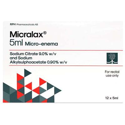 Micralax Micro Enema - 12 Pack 5ml - Fast-Acting Constipation Relief Micralax Micro Enema - 12 Pack 5ml - Fast-Acting Constipation Relief