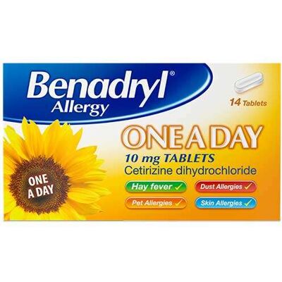 Benadryl Allergy One A Day Tablets 14 Benadryl Allergy One A Day Tablets 14