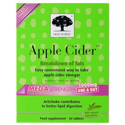 New Nordic Apple Cider Mega Strength 1000mg Tablets - Dietary Supplement New Nordic Apple Cider Mega Strength 1000mg Tablets - Dietary Supplement