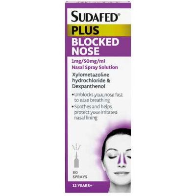Sudafed Plus Blocked Nose Spray 10ml Sudafed Plus Blocked Nose Spray 10ml