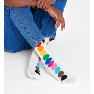 Happy Socks Pride Dot Sock  - Pink,Red,Blue,Green,Brown - Size: 36-40