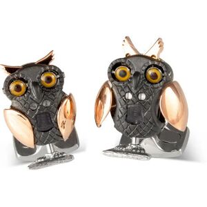 Deakin & Francis Cufflinks Moving Owl - Black