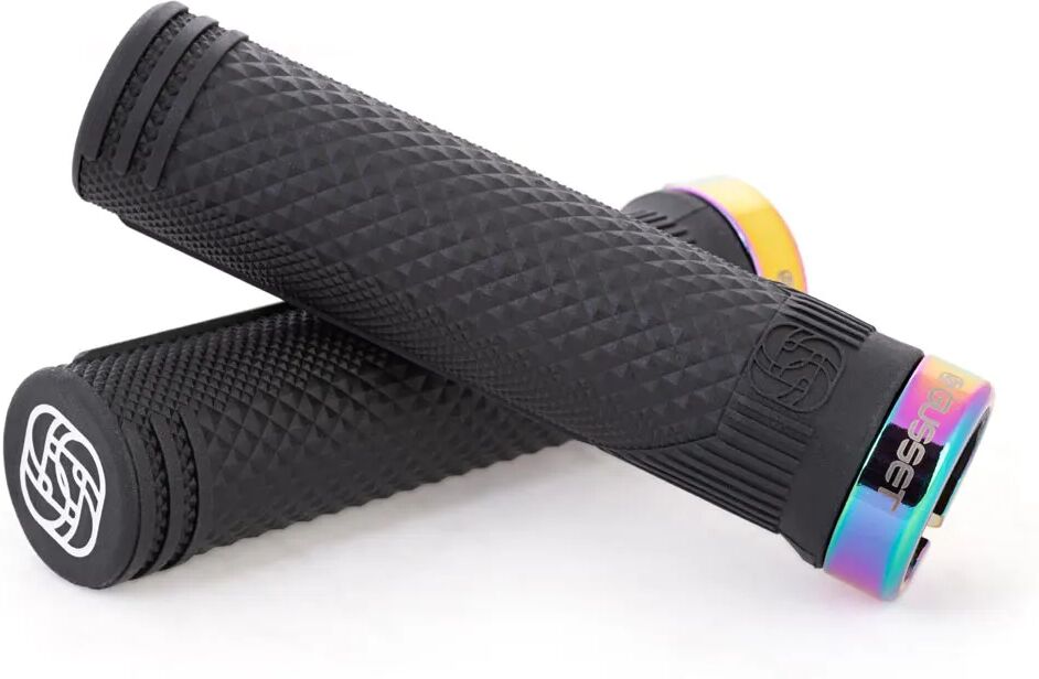 Gusset S2 Lock On Grips Black/Oil Slick  - Size: one size - male