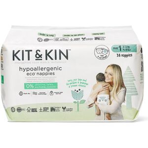 Kit & Kin Disposable Nappies - Mini Size 1 - Pack of 38