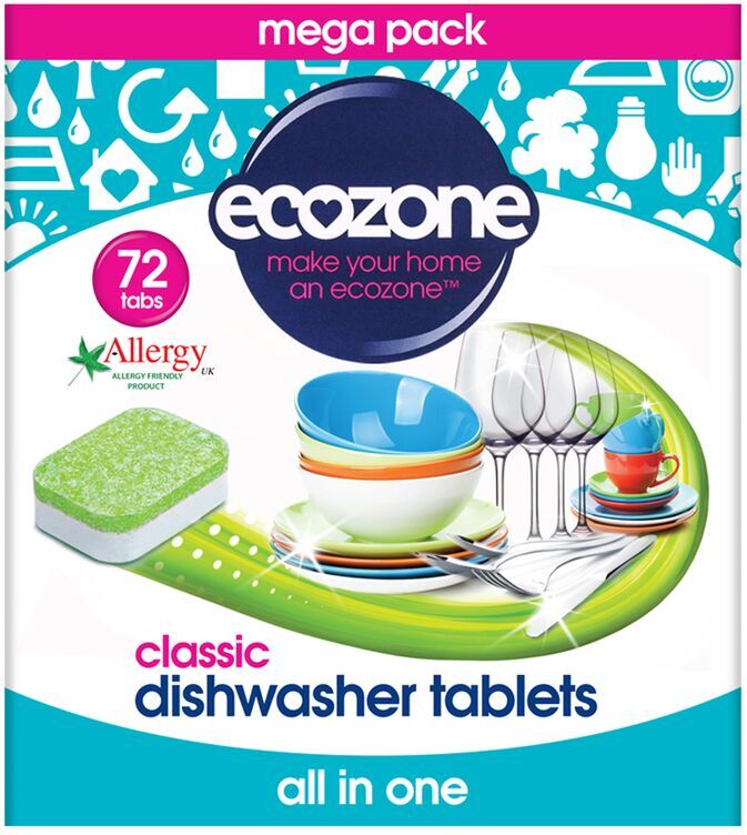 Ecozone Dishwasher Tablets Classic - Pack of 72