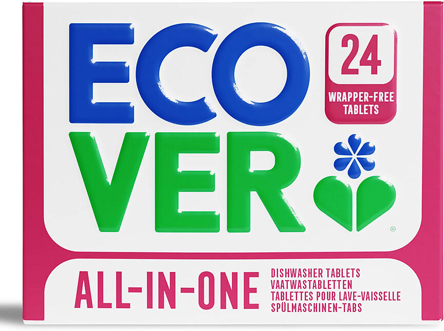 Ecover Wrapper Free All-in-One Dishwasher Tablets - 24 Tabs