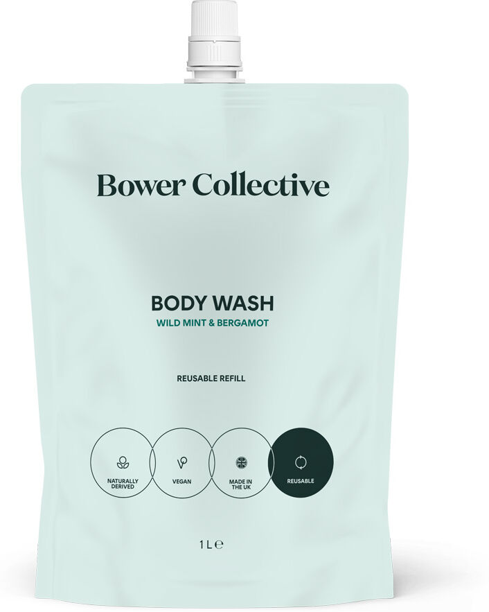 Bower Collective Body Wash - Wild Mint & Bergamot Refill - 1L
