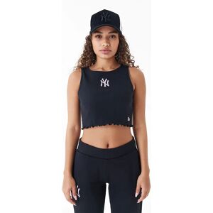 newera New York Yankees MLB Lifestyle Black Womens Crop Tank Top - Black - Size: XS - female