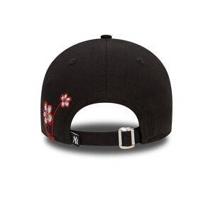 newera New York Yankees Flower Icon Black 9FORTY Adjustable Cap - Black - Size: Osfm - male