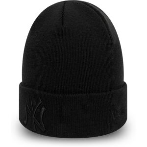 newera New York Yankees Essential All Black Cuff Beanie Hat - Black - Size: Osfm - male