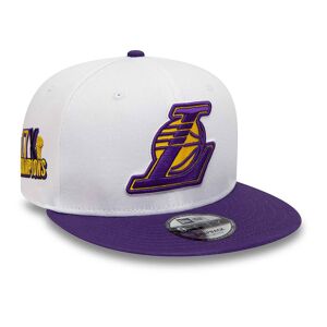newera LA Lakers Crown Patches White 9FIFTY Snapback Cap - White - Size: S-M - male