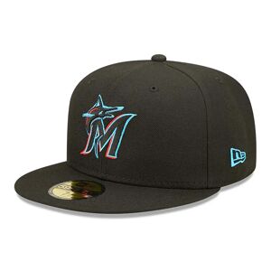 newera Miami Marlins Authentic On Field Game Black 59FIFTY Fitted Cap - Black - Size: 7 1/2 - male