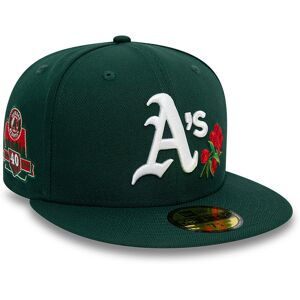 newera Oakland Athletics MLB Floral Dark Green 59FIFTY Fitted Cap - Green - Size: 8 - male