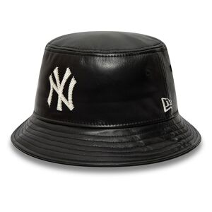 newera New York Yankees MLB Leather Black Bucket Hat - Black - Size: L - male