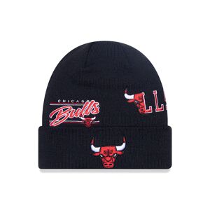newera Chicago Bulls Multi Patch Black Cuff Knit Beanie Hat - Black - Size: Osfm - male