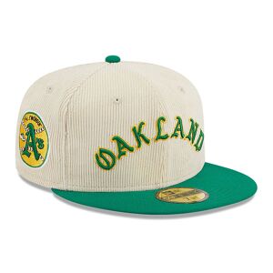newera Oakland Athletics Cord Classic Off White 59FIFTY Fitted Cap - White - Size: 8 - male