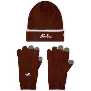 newera New Era Dark Red E-Touch Gloves & Beanie Set - Red - Size: Osfm - male