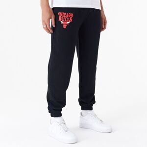 newera Chicago Bulls NBA Script Black Relaxed Joggers - Black - Size: S - male