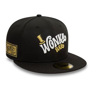 warnerbros Willy Wonka Wonka Bar Black 59FIFTY Fitted Cap - Black - Size: 7 - male