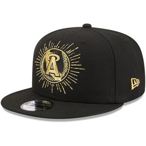 newera California Angels Metallic Logo Black 9FIFTY Snapback Cap - Black - Size: Osfm - male