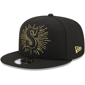 newera Seattle Mariners Metallic Logo Black 9FIFTY Snapback Cap - Black - Size: Osfm - male