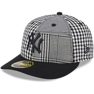 newera New York Yankees Patch Plaid Black Low Profile 59FIFTY Fitted Cap - Black - Size: 7 3/8 - male