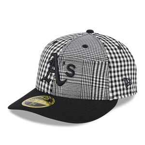 newera Oakland Athletics Patch Plaid Black Low Profile 59FIFTY Fitted Cap - Black - Size: 6 7/8 - male