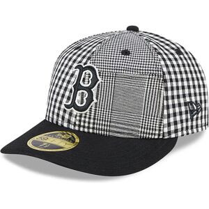 newera Boston Red Sox Patch Plaid Black Low Profile 59FIFTY Fitted Cap - Black - Size: 7 1/2 - male