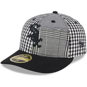 newera Chicago White Sox Patch Plaid Black Low Profile 59FIFTY Fitted Cap - Black - Size: 7 3/8 - male