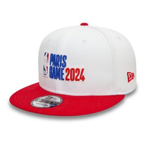 newera NBA Logo Paris 2024 White 9FIFTY Snapback Cap - White - Size: M-L - male