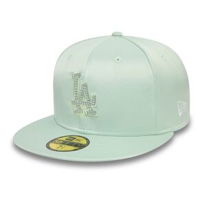 newera LA Dodgers MLB Rhinestone Satin Pastel Green 59FIFTY Fitted Cap - Green - Size: 8 - male