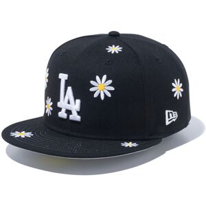 newera LA Dodgers Flower Embroidery New Era Japan Black 59FIFTY Fitted Cap - Black - Size: 8 - male