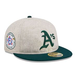 newera Oakland Athletics Melton Wool Light Beige Retro Crown 59FIFTY Fitted Cap - Cream - Size: 8 - male
