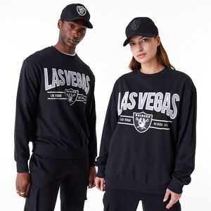 newera Las Vegas Raiders NFL Wordmark Black Crew Neck Sweatshirt - Black - Size: S - male