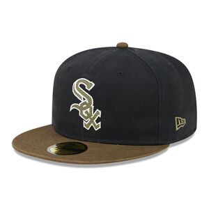 newera Chicago White Sox Quilted Logo Black 59FIFTY Fitted Cap - Black - Size: 7 1/2 - male