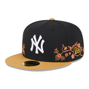 newera New York Yankees Floral Vine Black 59FIFTY Fitted Cap - Black - Size: 7 5/8 - male