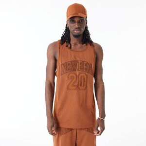 newera New Era Arch Logo Brown Mesh Tank Top - Brown - Size: XS - male