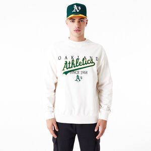 newera Oakland Athletics MLB Lifestyle Off White Crew Neck Sweatshirt - White - Size: XL - male