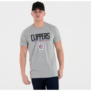 newera LA Clippers NBA Team Logo Grey T-Shirt - Grey - Size: XXS - male